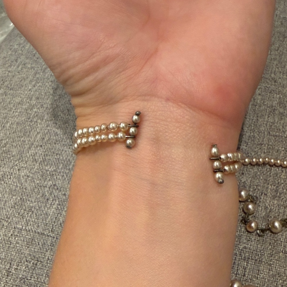Vintage faux Pearl Necklace and Bracelet Set made in Japan - Picture 7 of 7